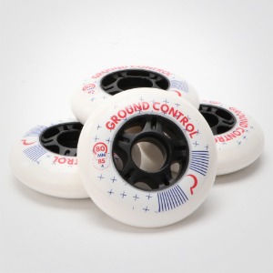 그라운드컨트롤 (GC) 80mm/85a 흰색 8개 1세트 / 인라인바퀴 ,파워블레이딩바퀴, FSK바퀴
